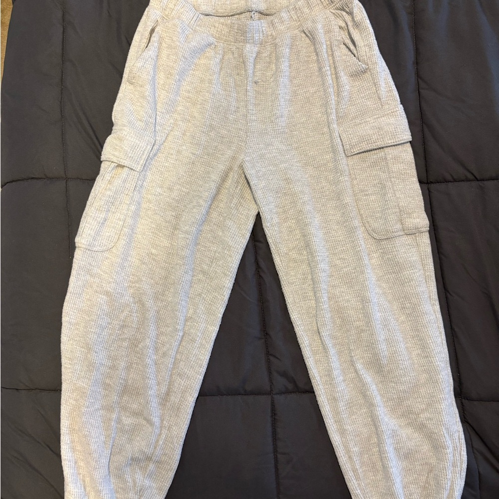 Aerie Gray Cargo Joggers